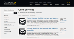 Desktop Screenshot of coreservices.blog.gustavus.edu