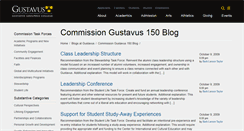 Desktop Screenshot of commission150.blog.gustavus.edu